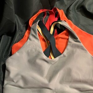 Stylish Sports Bras in Green and Orange